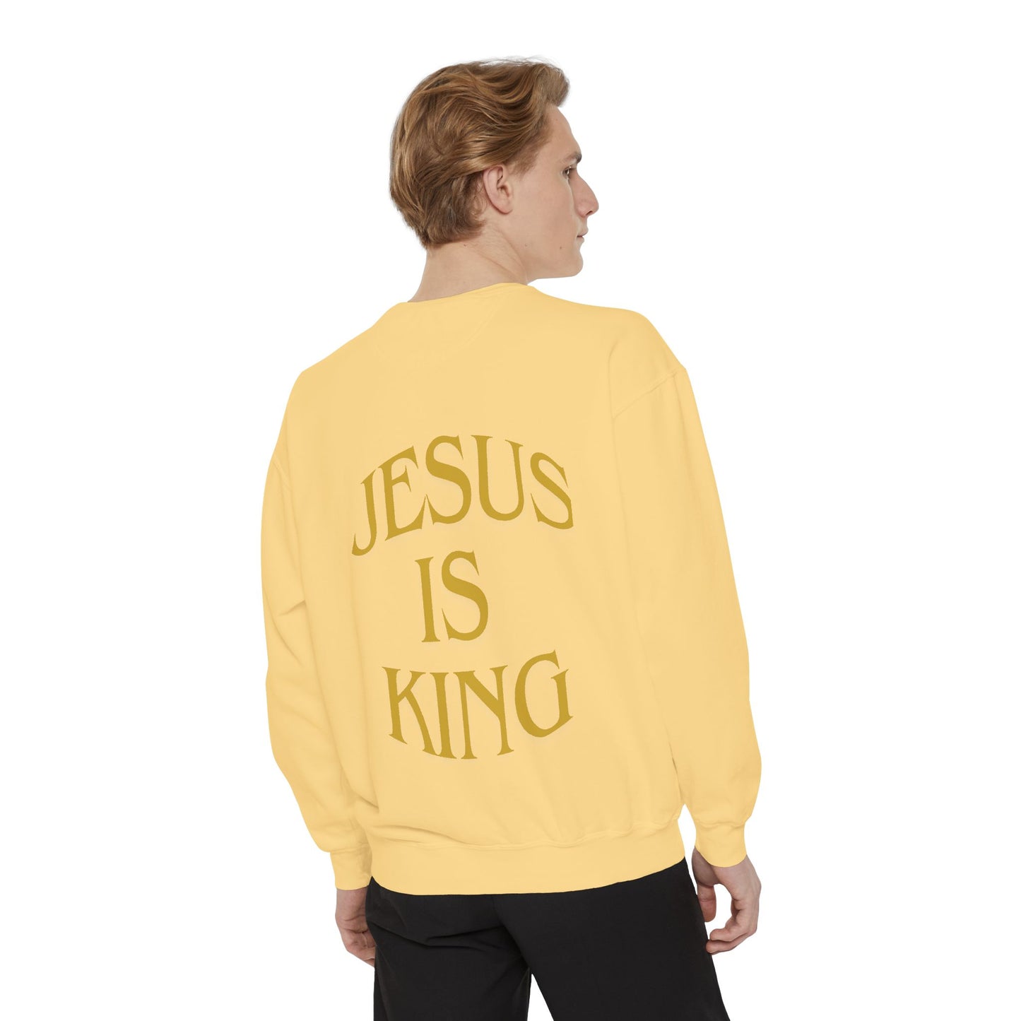 Lucia Jesus is king crew neck