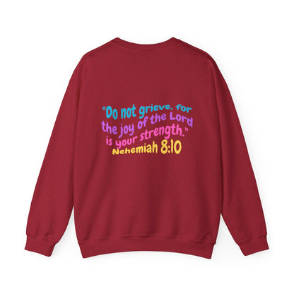 Lucia Bible Verse Crewneck, Nehemiah 8:10